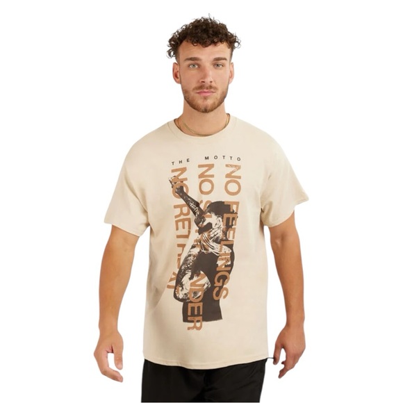 2/$24 💥NEW (XL) Kevin Gates "The Motto No Feelings" Beige Graphic Tee (2508) - Picture 1 of 5